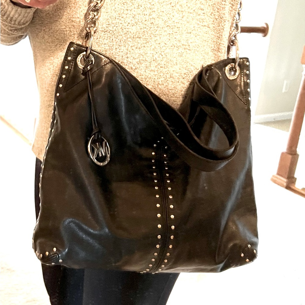Michael Kors Black Leather Purse